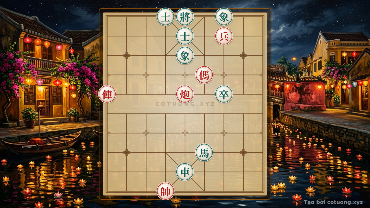 Thế cờ: The Classic Trap: Rook Cannon Horse Pawn vs. Rook Horse Pawn with Two Advisors and Two Bishops in One Move — Cờ Tướng Online