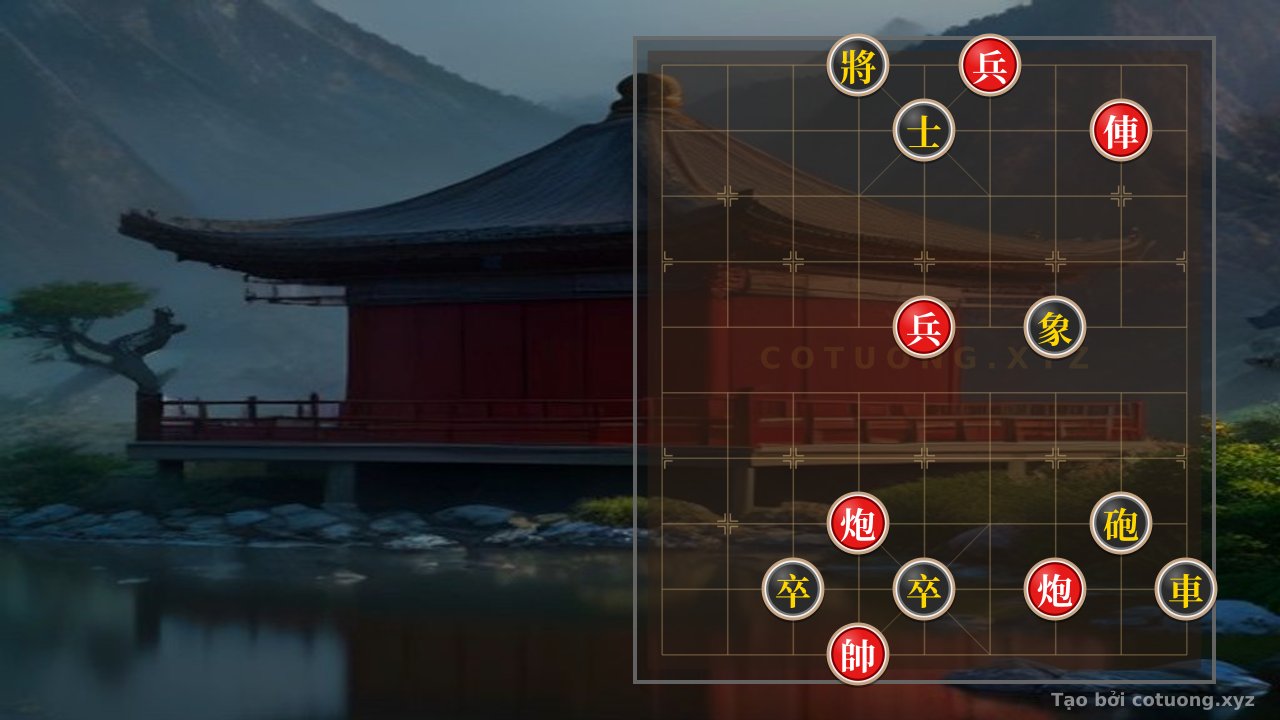 Thế cờ: Xiangqi Enigma: Red Chariot vs. Black Cannon and Pawns - A Battle of Life and Death in the Misty Fog — Cờ Tướng Online