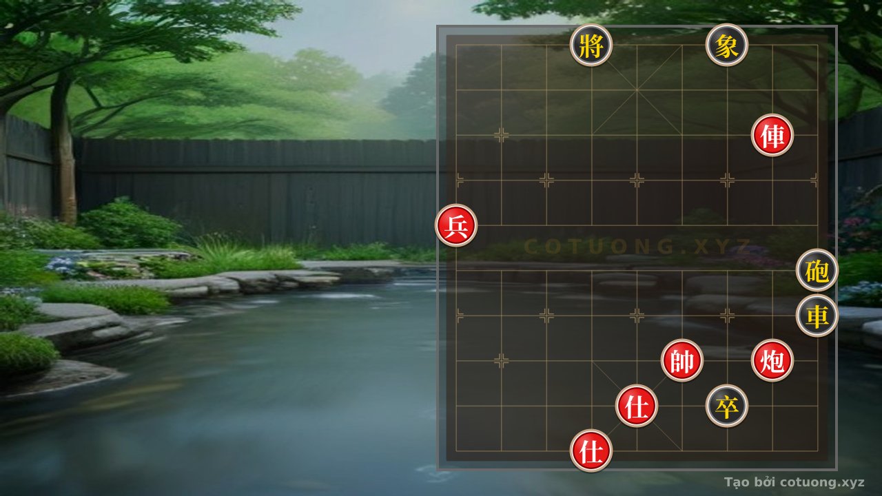Thế cờ: Xiangqi Super Difficult: Red Chariot-Cannon Combo Wins the Game — Cờ Tướng Online