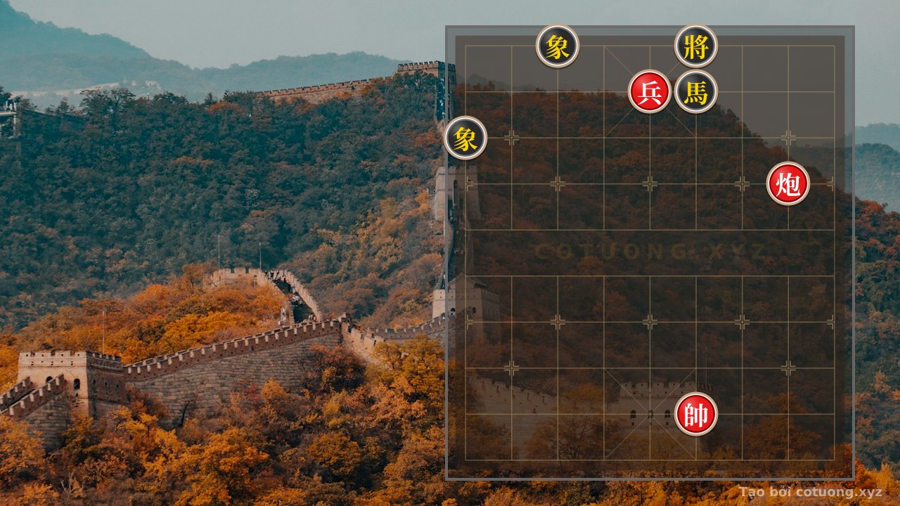 Thế cờ: Xiangqi Board 'Heavenly Rock Crushes the Heart': 