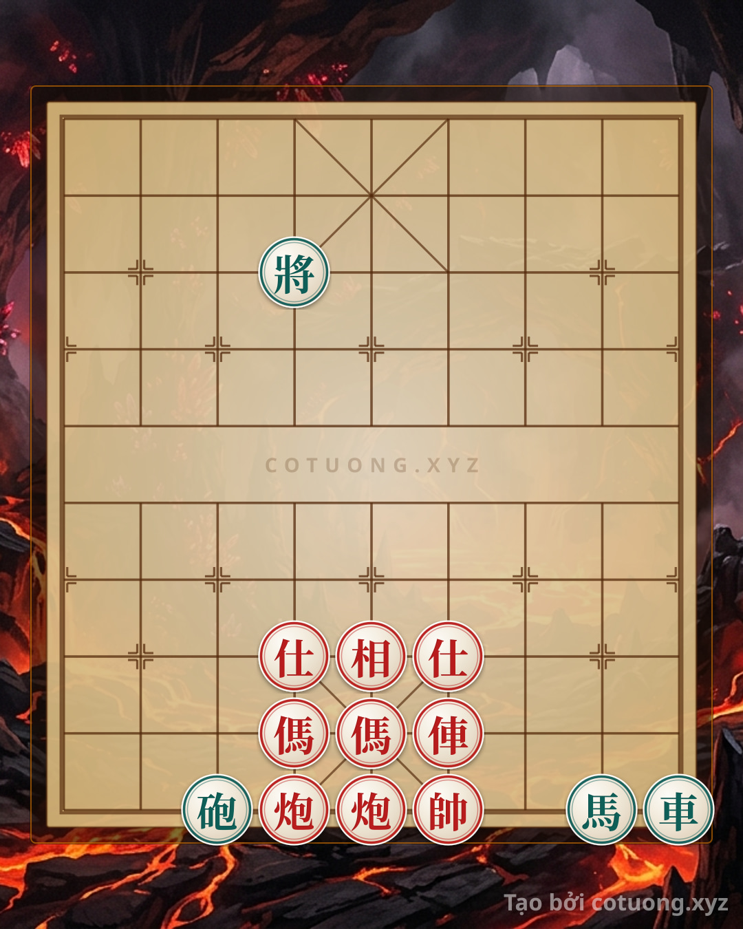 Thế cờ: Xiangqi: Red's Quick Attack Strategy to Force Checkmate in 5 Moves — Cờ Tướng Online