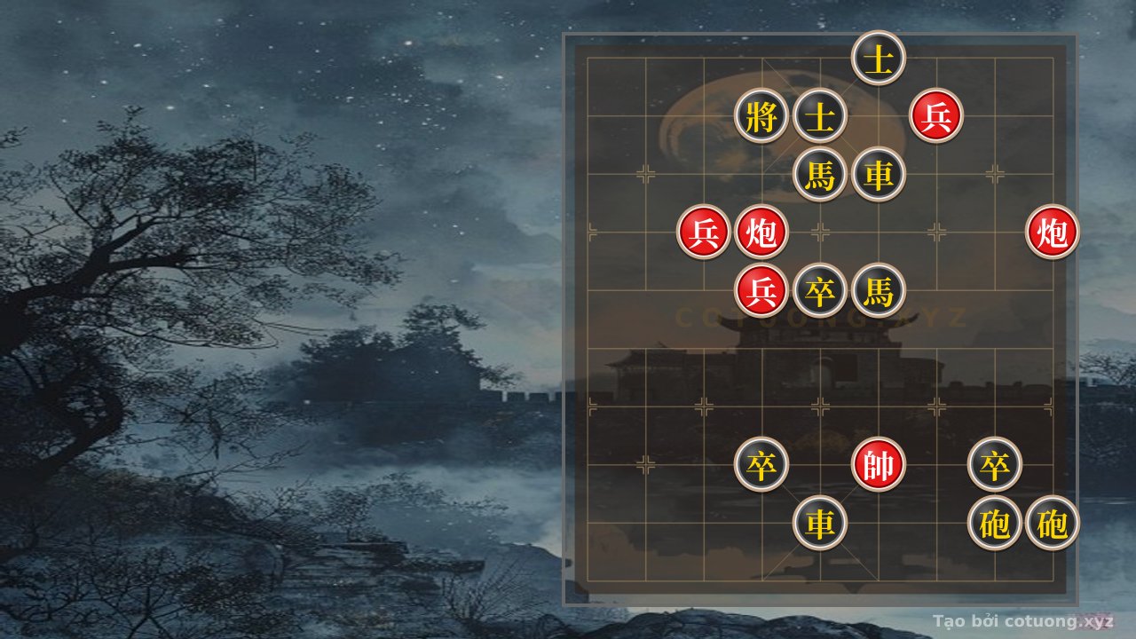 Thế cờ: Super Difficult Xiangqi: Red Cannon Retreats to 6th Rank 7th File - Trick to Defeat Black Chariot at 5th Rank 2nd File — Cờ Tướng Online