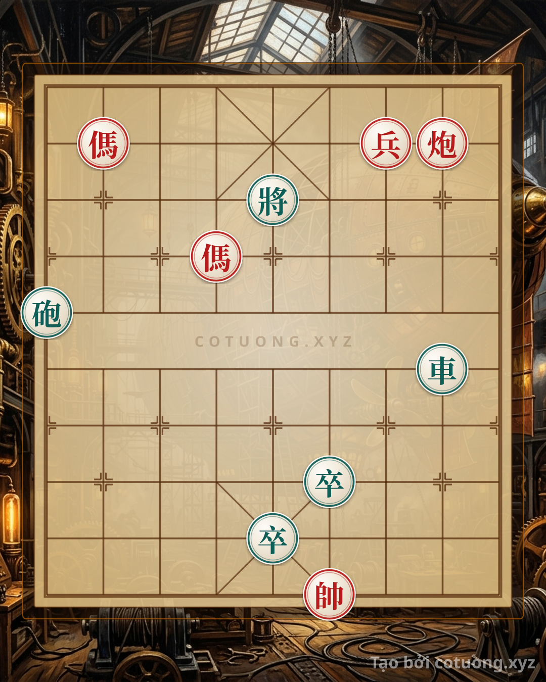 Challenge: Red General Chess: Double Horse Legs, Cannon Straight Attack - Basic Tactics for Beginners - Can you solve it?