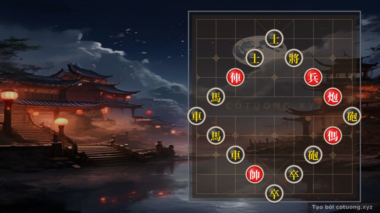 Thế cờ: Hidden Xiangqi: When the Red Rook, Cannon, Horse, and Pawn Face Off Against the Black Double Rooks, Double Cannons - A Legend About Patience and Decisiveness — Cờ Tướng Online