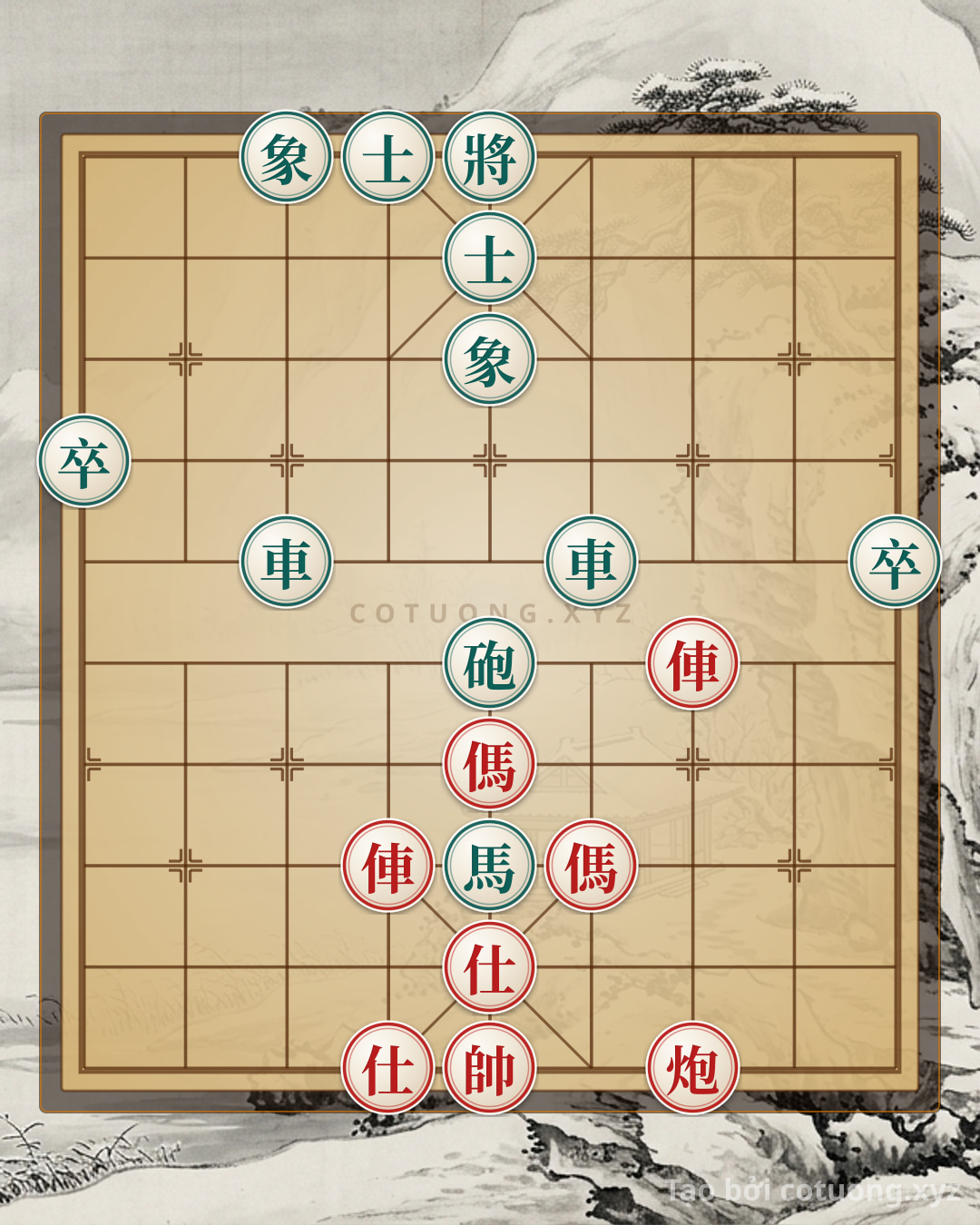 Challenge: Endgame Masterpiece: When Red's 2 Rooks, 2 Cannons, and 2 Horses Crush Black's Cannon, Rook, and Horse with 2 Pawns - The Deadly Tactics from the Battlefield of Xiangqi - Can you solve it?