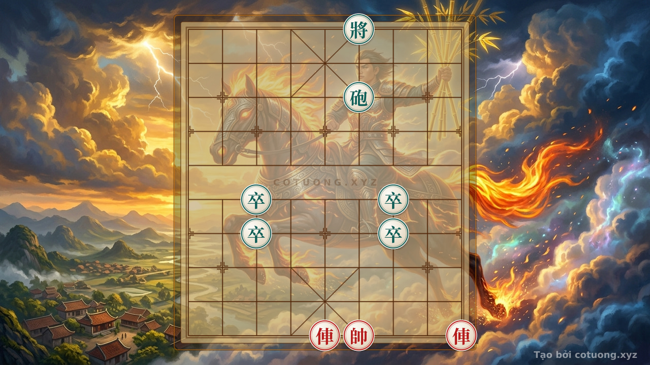 Thế cờ: Red Chariot's Victorious Strike: The Secrets of the 'Direct Thrust' Tactic in Xiangqi — Cờ Tướng Online