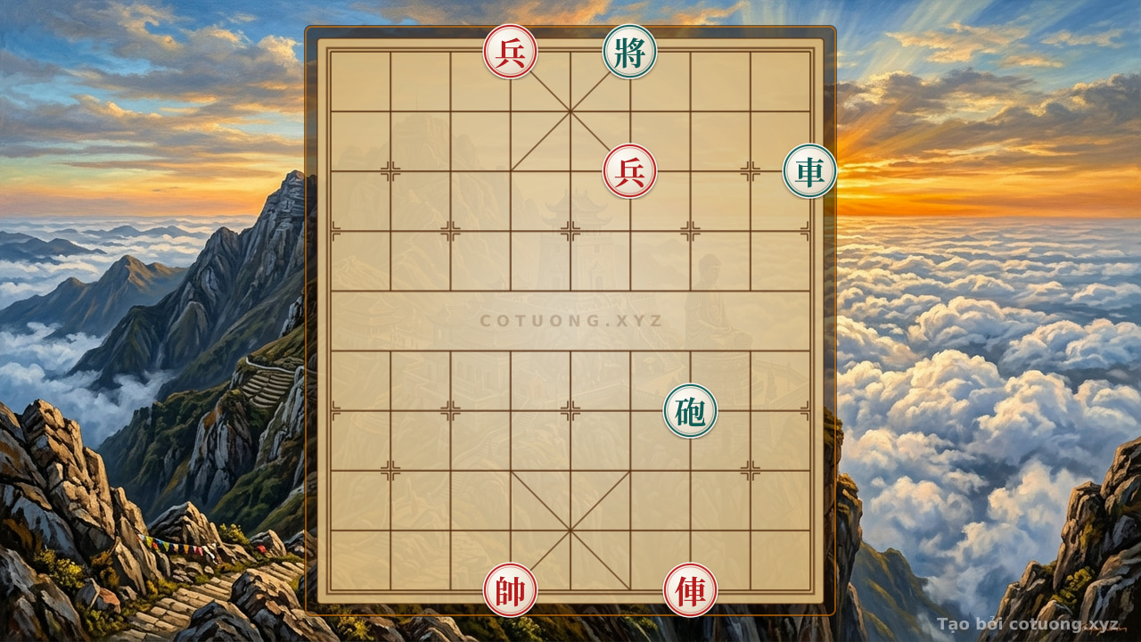 Thế cờ: Mastering the 'Empty Cannon' Defense: How the Black Chariot Captures the Red Pawn in the 'Pháo Trống' Formation — Cờ Tướng Online