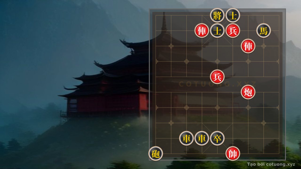 Thế cờ: Red Chariot Charges Straight at Black Pawns: A Tactically Precarious Move — Cờ Tướng Online