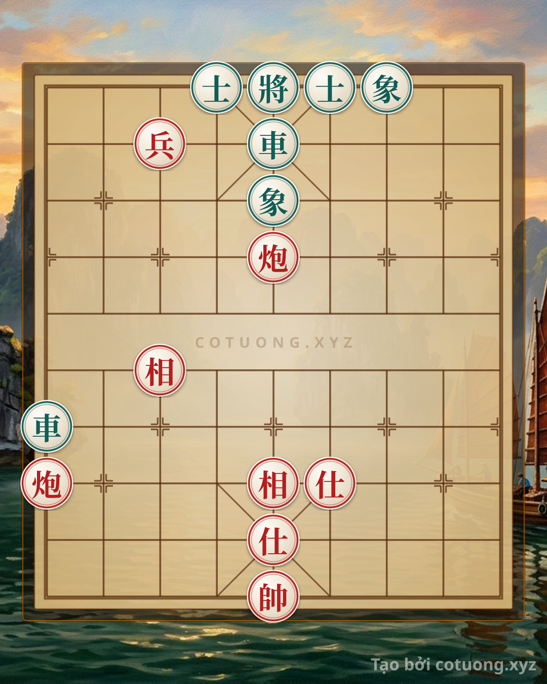 Thế cờ: Xiangqi Position: Black Chariot L1C4 and Red Cannon Counterattack — Cờ Tướng Online