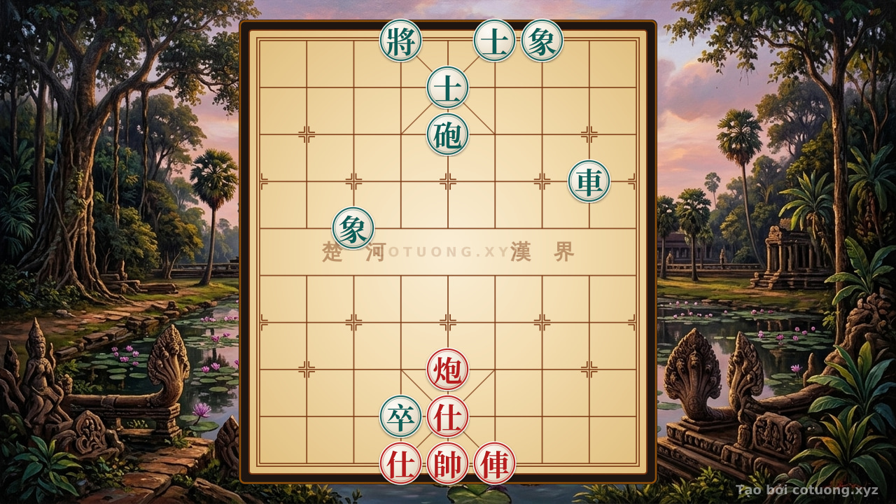 Thế cờ: Lightning Strike Checkmate: Red's Rook Cannon vs. Black's Rook Cannon with 2 Guards and 2 Elephants in Just 3 Moves — Cờ Tướng Online