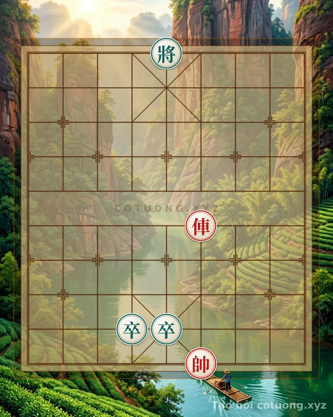 Thế cờ: Breathtaking Counterattack Strategy: Neutralizing the Red Rook's Threat with Two Pawns — Cờ Tướng Online