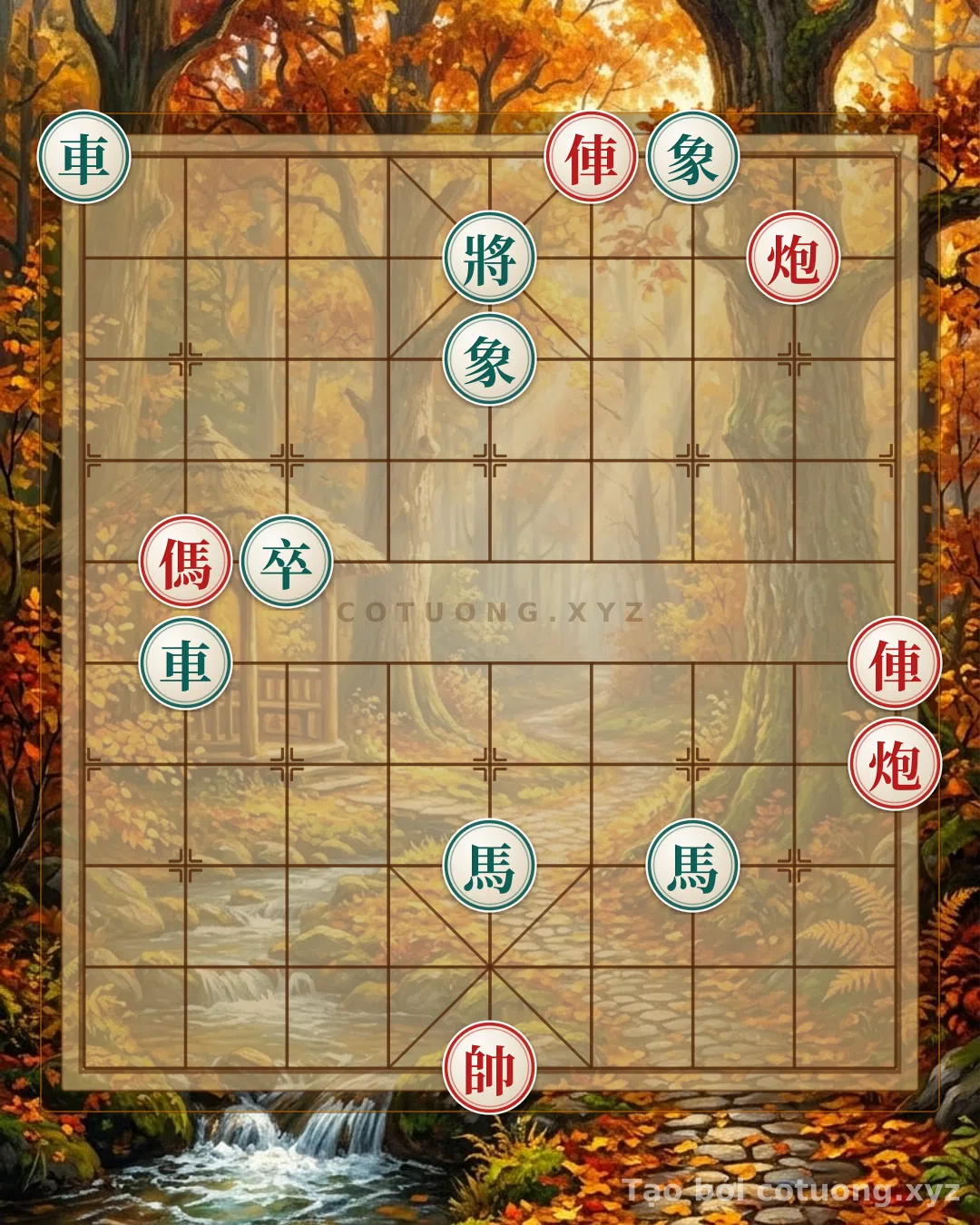 Thế cờ: Xiangqi Showdown: When Red's 2 Rooks, 2 Cannons, and a Horse Defeat Black's 2 Rooks and 2 Horses in One Move! — Cờ Tướng Online