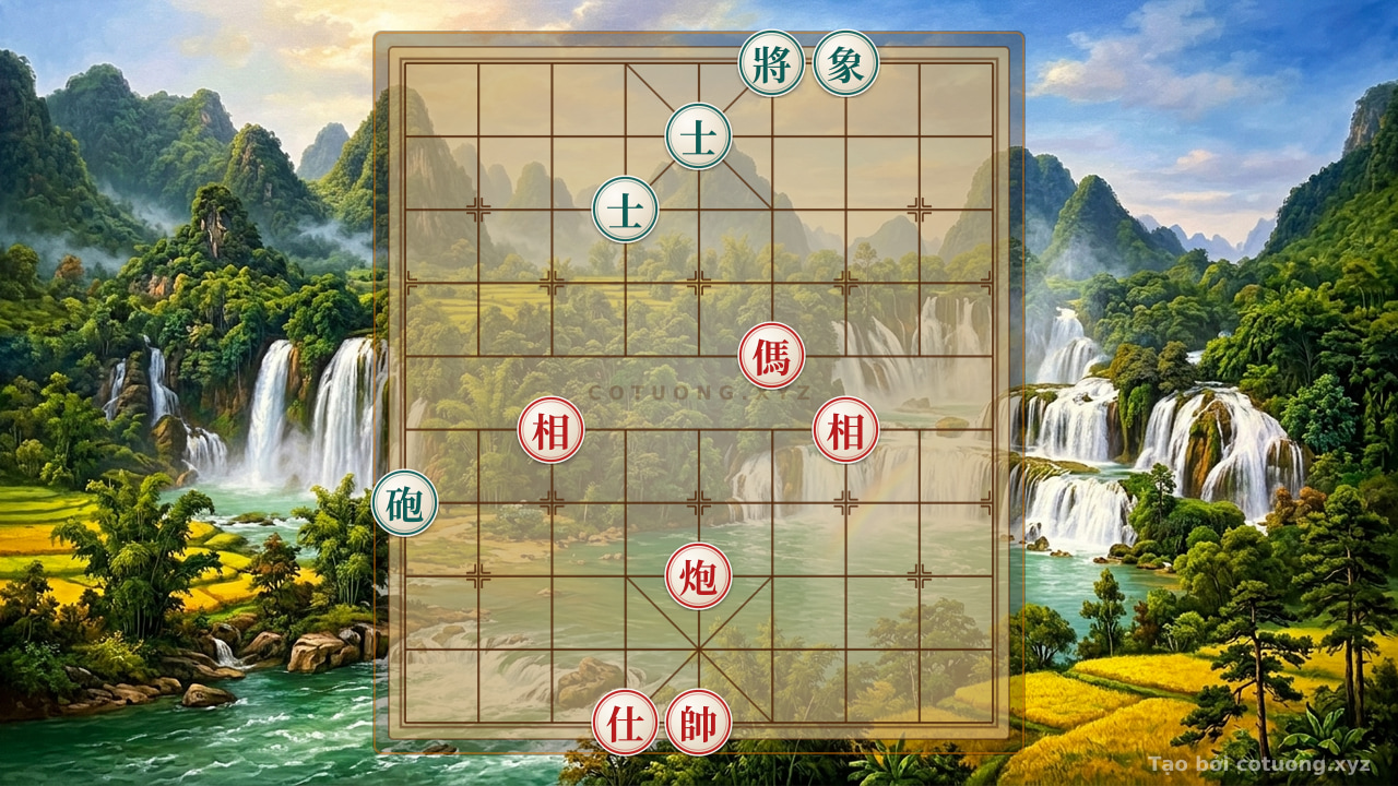 Thế cờ: Xiangqi Position Analysis: Red's Victory Strategy Like the Legendary Battle of Xichibi — Cờ Tướng Online