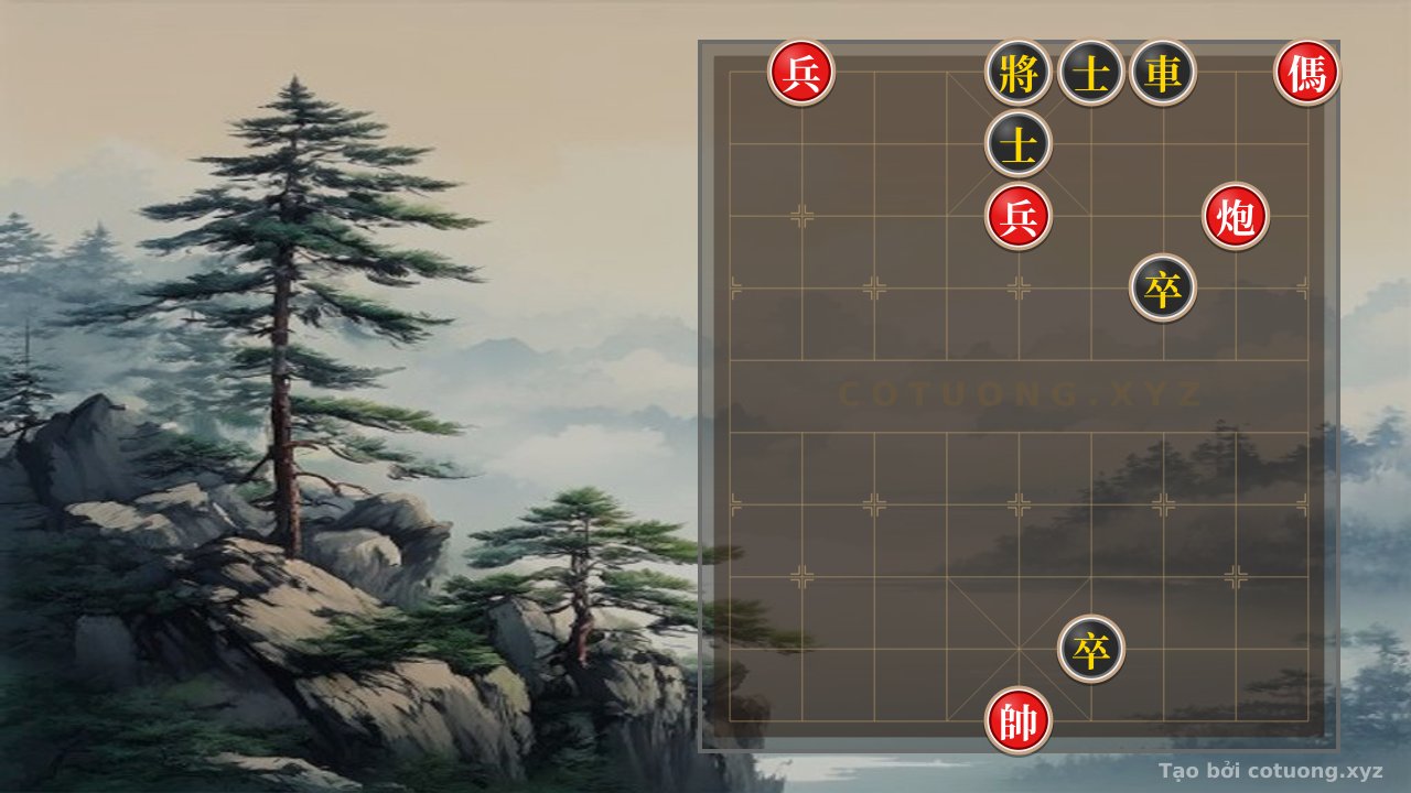 Thế cờ: The Hidden Trap: Red Counters with Horse 1, Can Black Hold the Fort? — Cờ Tướng Online