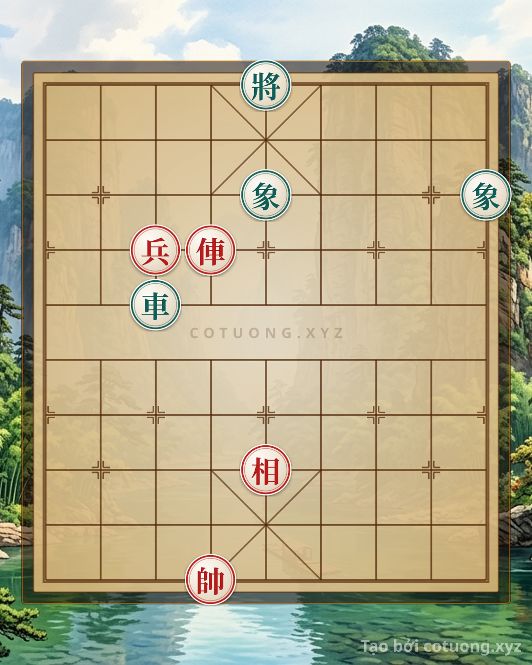 Challenge: The Divine Chess Strategy: Red Elephant Counterattack, Red Chariot Piercing the Dangerous Path - Lessons for Beginners - Can you solve it?