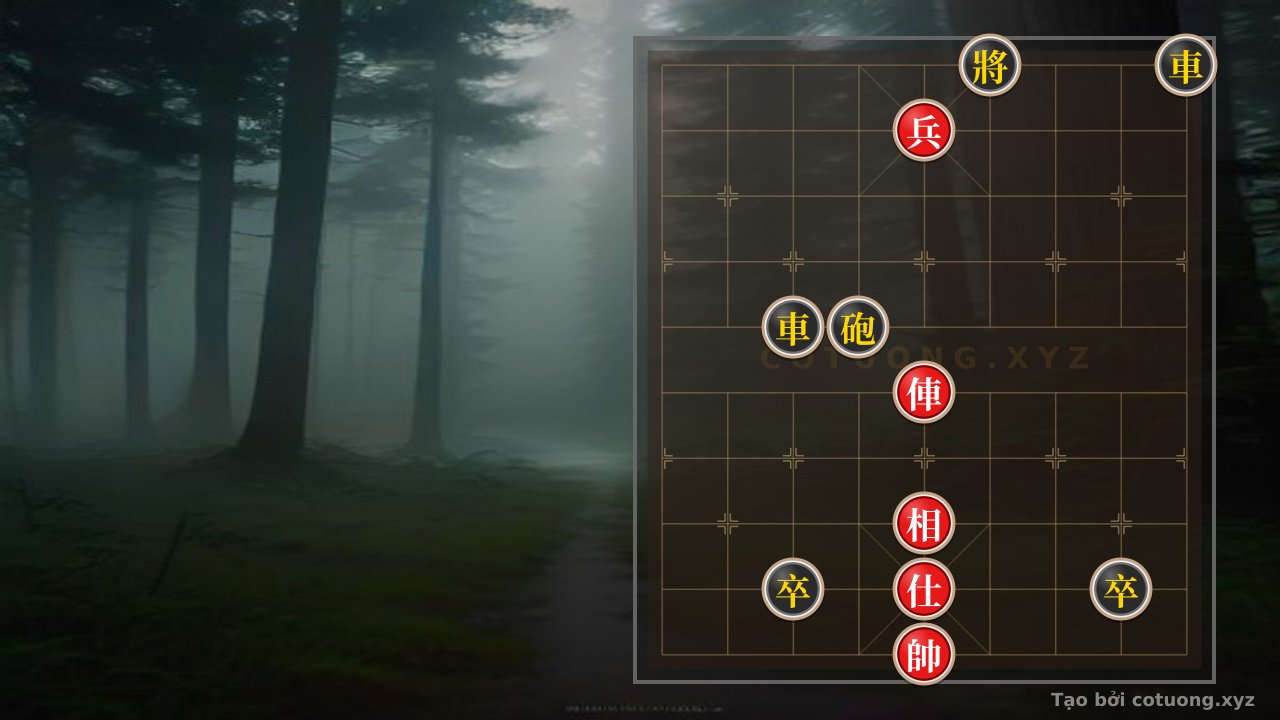 Thế cờ: Xiangqi: Strategy When Red Chariot is Blocked, Black Cannon Aims for Red General — Cờ Tướng Online