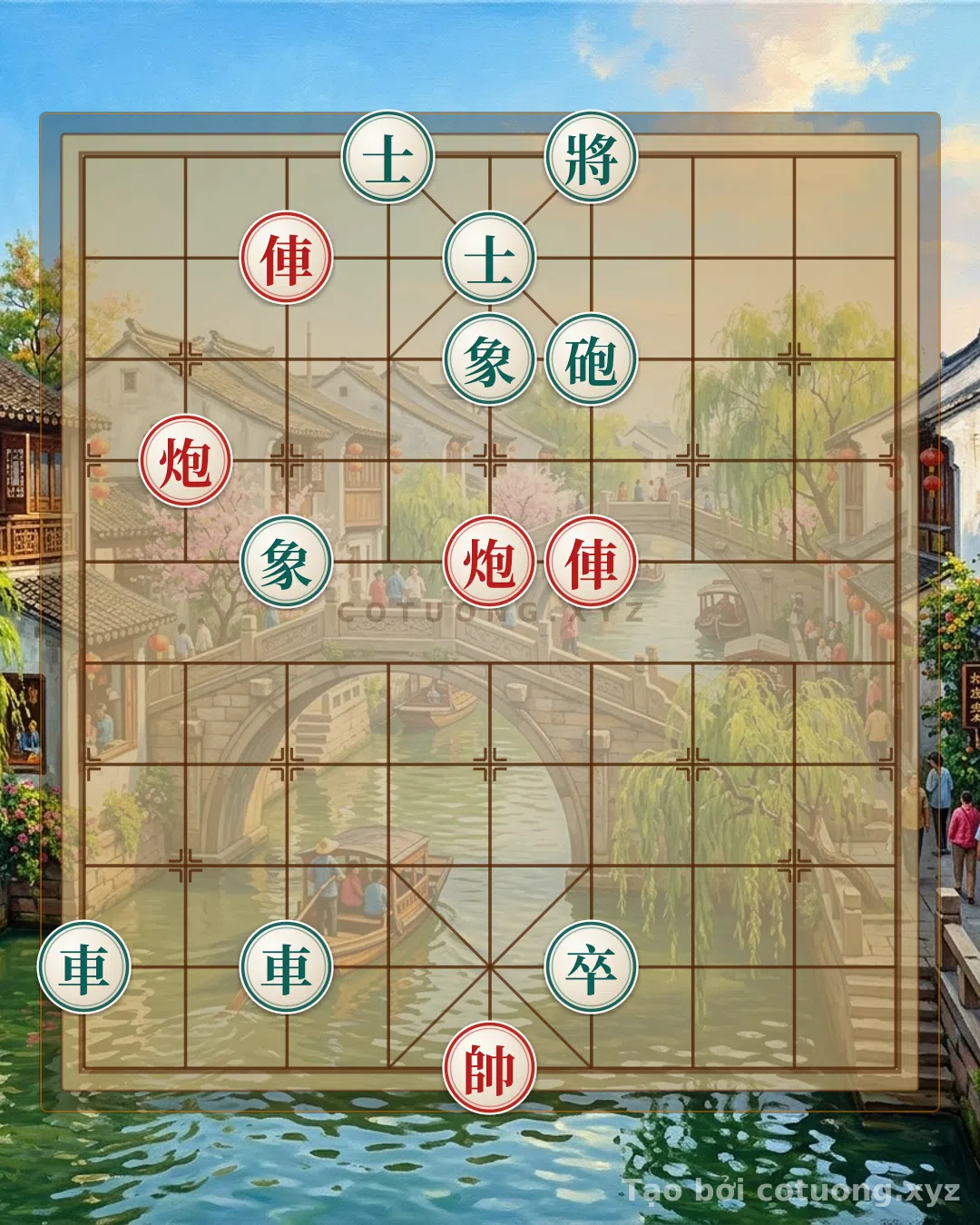 Thử Thách: Phượng Hoàng Đài Thượng: Thế Cờ Hài Hước Với Xe Đỏ Lộ 7 Hàng 9 - Bạn có thể giải được?