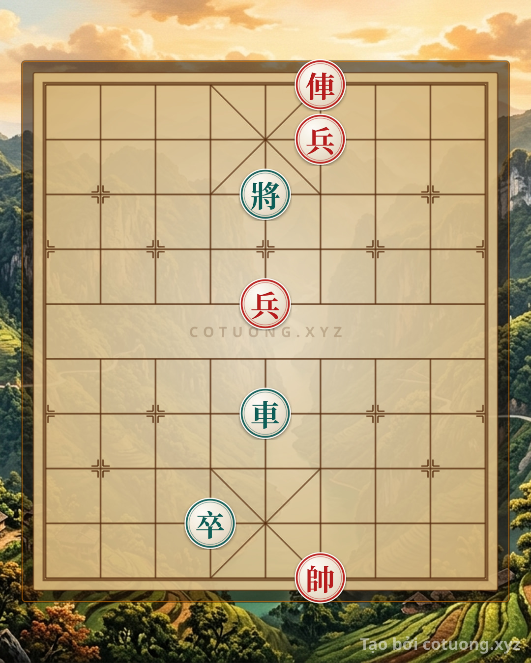 Thế cờ: The Red Rook's Attack on the Black Chariot: Mastering the Strategy from File 4 — Cờ Tướng Online