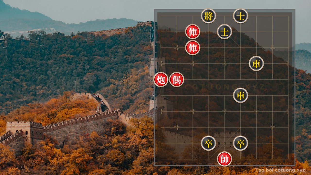 Thế cờ: Defensive Strategy for Exposed King: Countering the Opponent's Double Rook Threat — Cờ Tướng Online