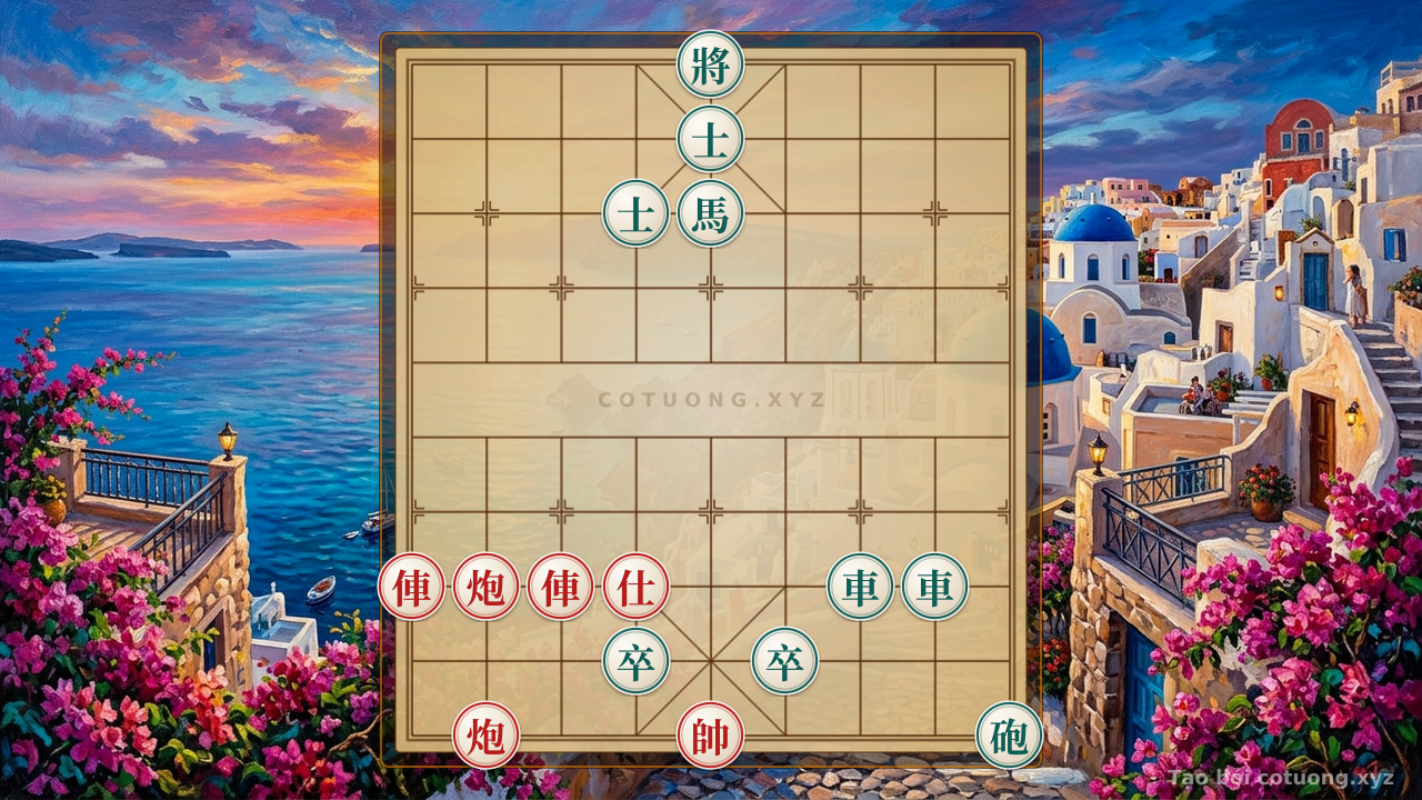 Thế cờ: Xiangqi Super Difficult: Defensive Tactics Against Double Horses — Cờ Tướng Online