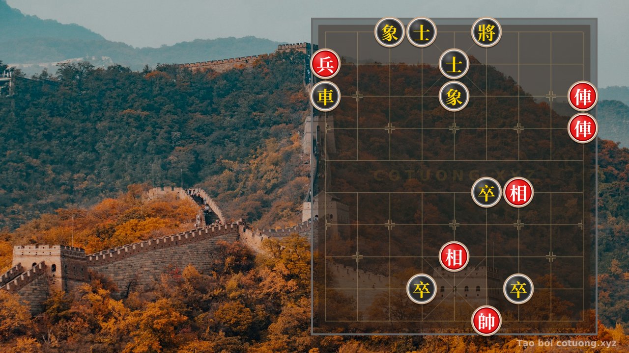 Thế cờ: Master Xiangqi Tips: Dominating the Double Red Chariot vs. Triple Black Soldier Formation - Ultimate Checkmate Technique #54e7 — Cờ Tướng Online
