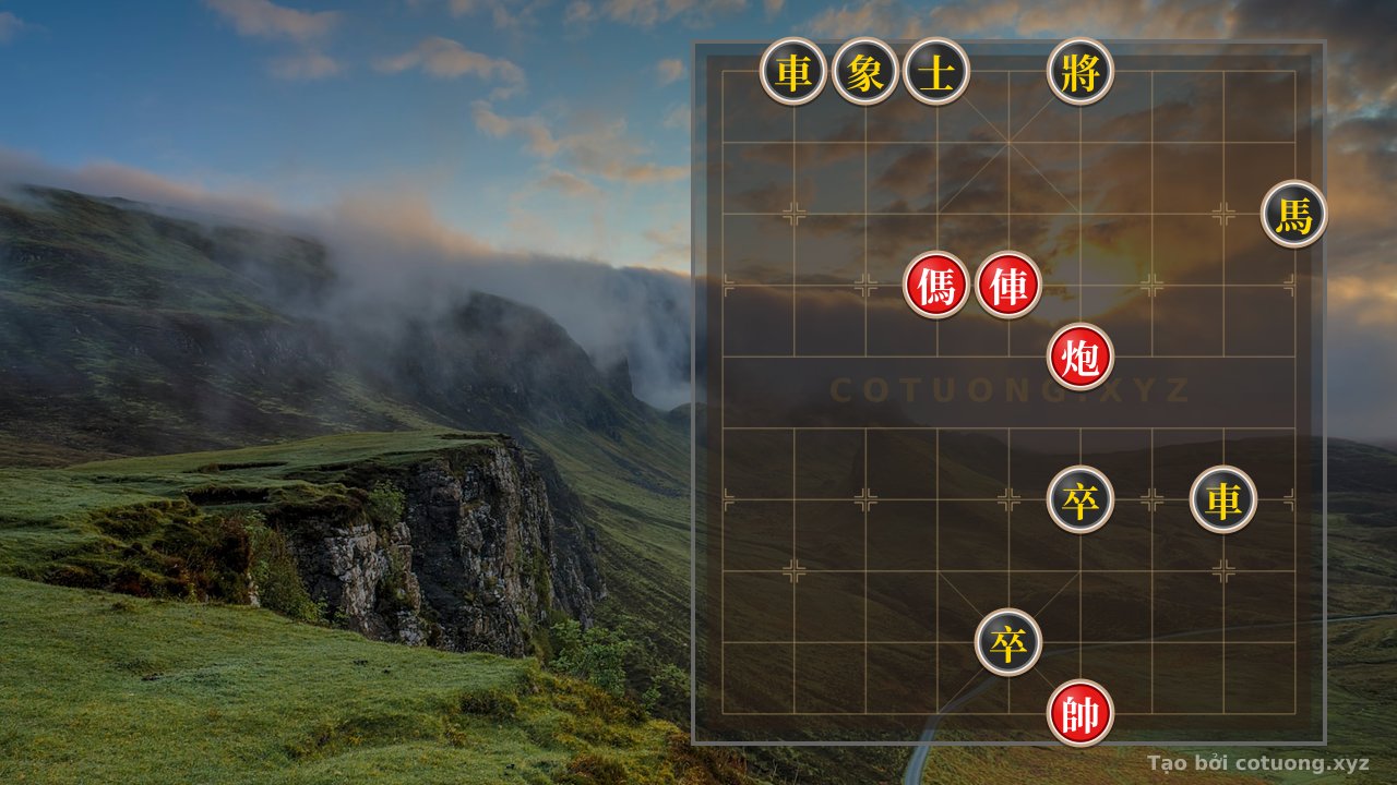 Thế cờ: Red Chariot Lurking 2, Red General Lurking 4: A Masterful Victory in the Battle of the Board — Cờ Tướng Online