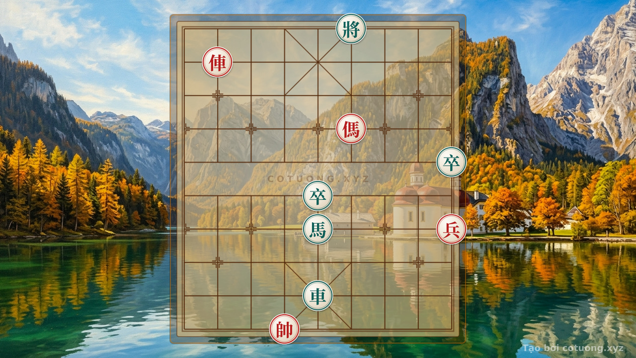 Thế cờ: Xiangqi Master's Secret: Red Rook-Horse Pin vs. Black Double Horse Pin - Decisive Tactics from Pikafish — Cờ Tướng Online