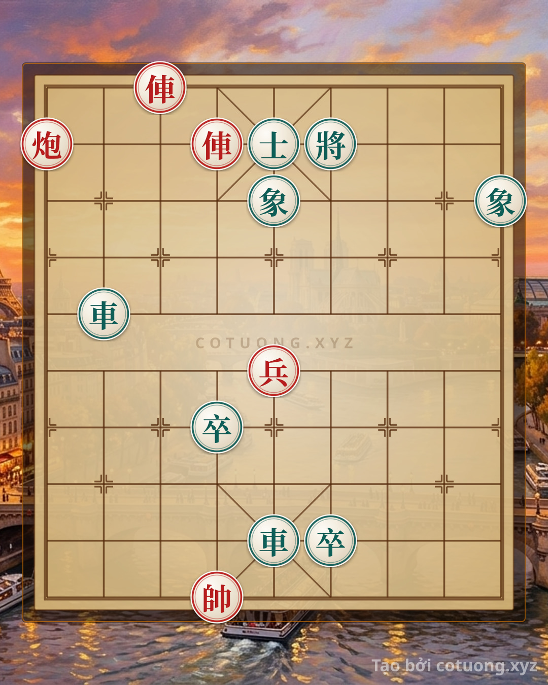 Challenge: Song xa pháo giáp công đoạt tướng - Can you solve it?