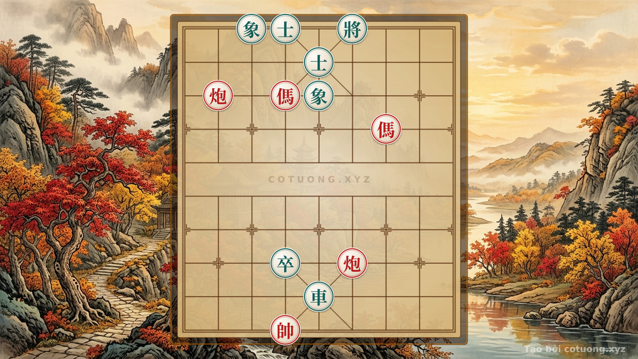 Thế cờ: Xiangqi: Red's Compulsory Rook at 5-2 — Cờ Tướng Online