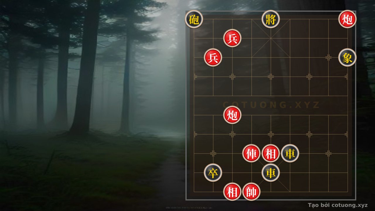 Thế cờ: Analysis of the Brutal Endgame: Red's Cannon-Rook Coordination to Checkmate the Black General — Cờ Tướng Online