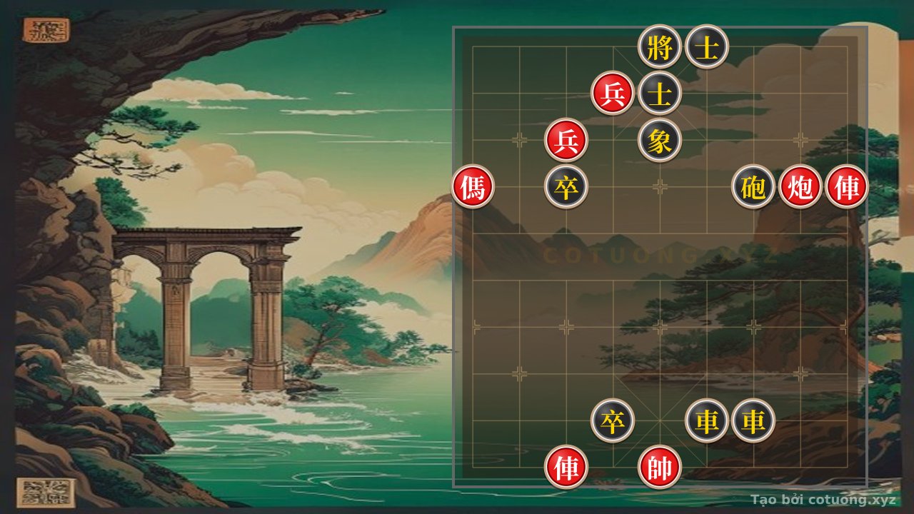 Thế cờ: Red Chariot on File 7: The Strategy of Sacrificing a Piece to Defeat Black in One Move — Cờ Tướng Online