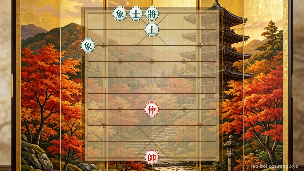 Thế cờ: Red Chariot Attacks Straight, Black Advisor Trapped: A 5/10 Master-Level Xiangqi Puzzle — Cờ Tướng Online