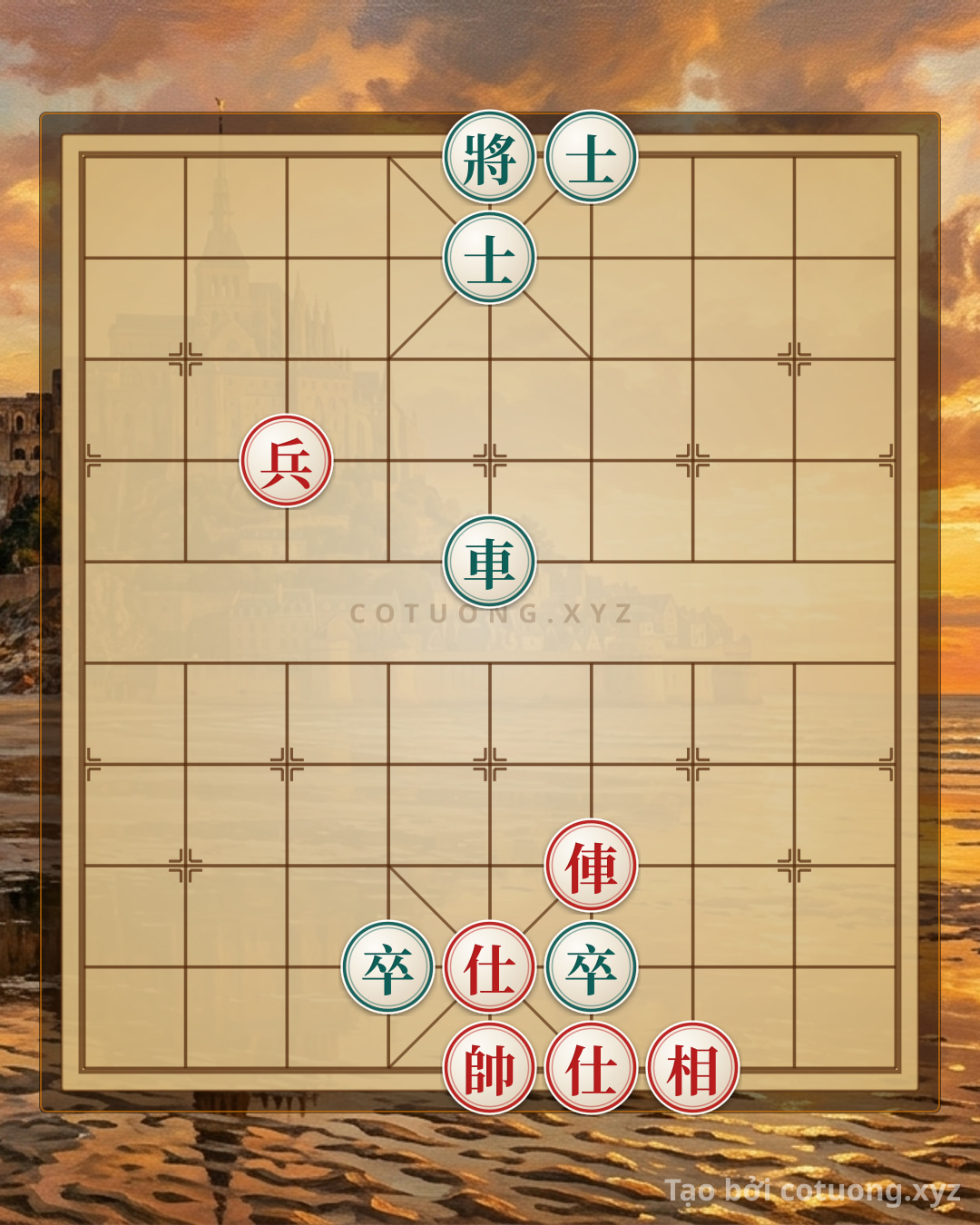 Challenge: Xiangqi Master's Secret: Rook Pawn 2 Advisors Elephant vs. Rook 2 Pawns 2 Advisors - A One-Move Miracle - Can you solve it?