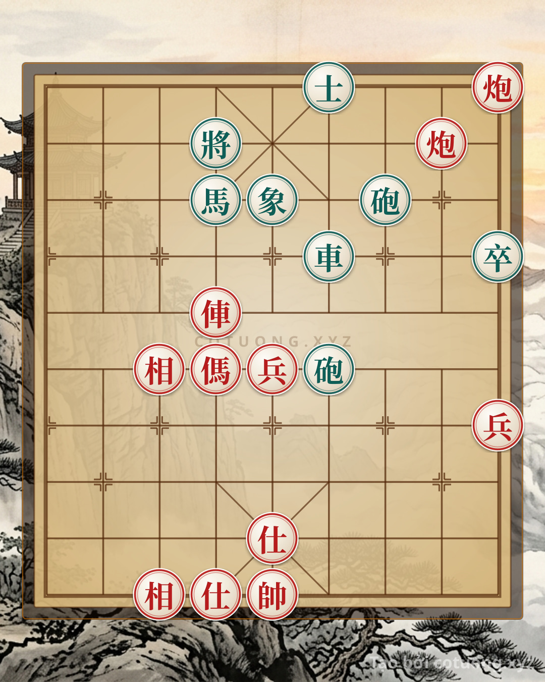 Challenge: The Secret Tactics of the Xich Bi Battle in Chinese Chess: The Two Rooks, Two Cannons, and Horses Break Through the Single Advisor - Can you solve it?