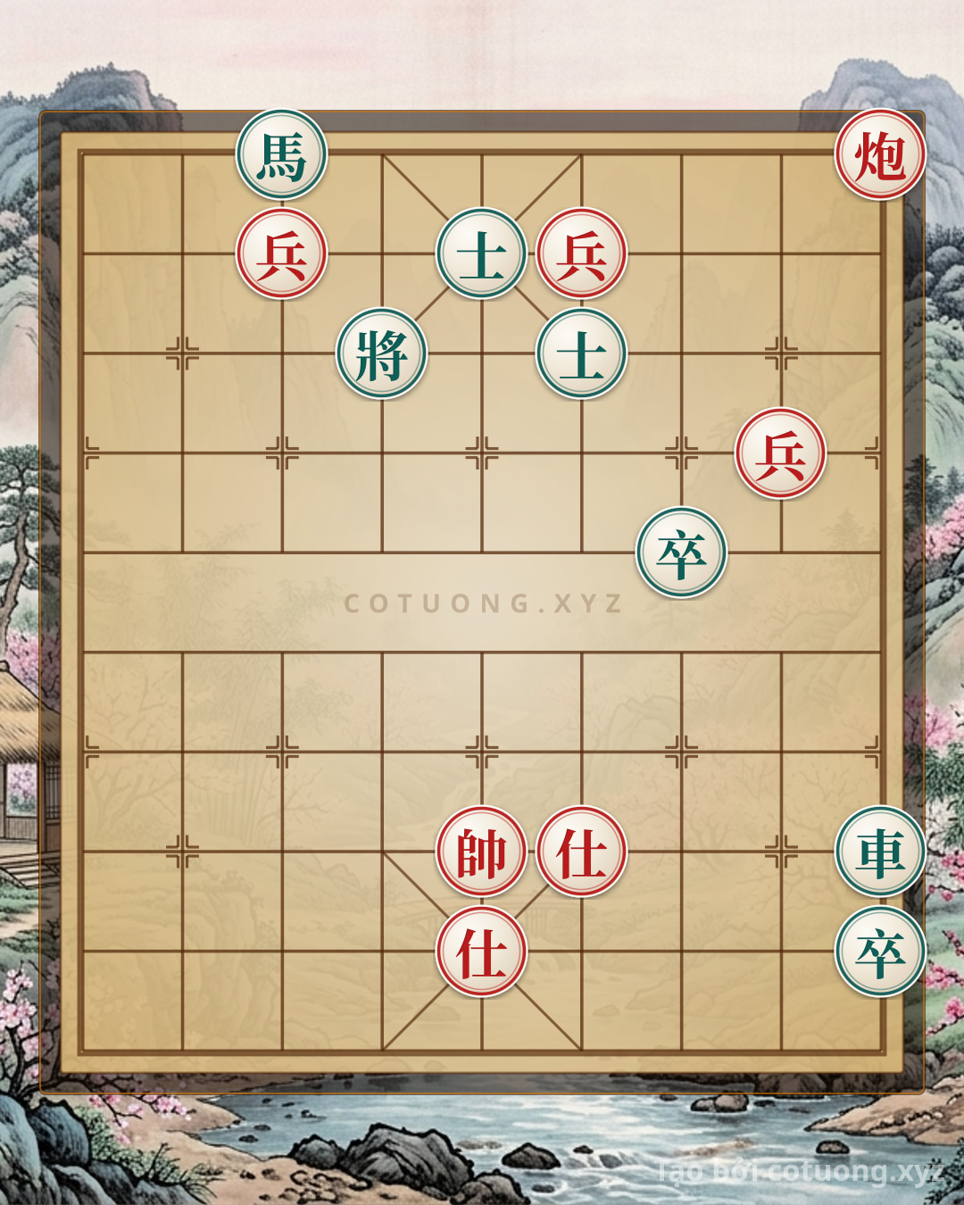 Challenge: The Mysterious Solution to the Classic Endgame: Red Cannon vs. Black Chariot Horse 2 Guards – When the Red General Dances Between the Blades - Can you solve it?