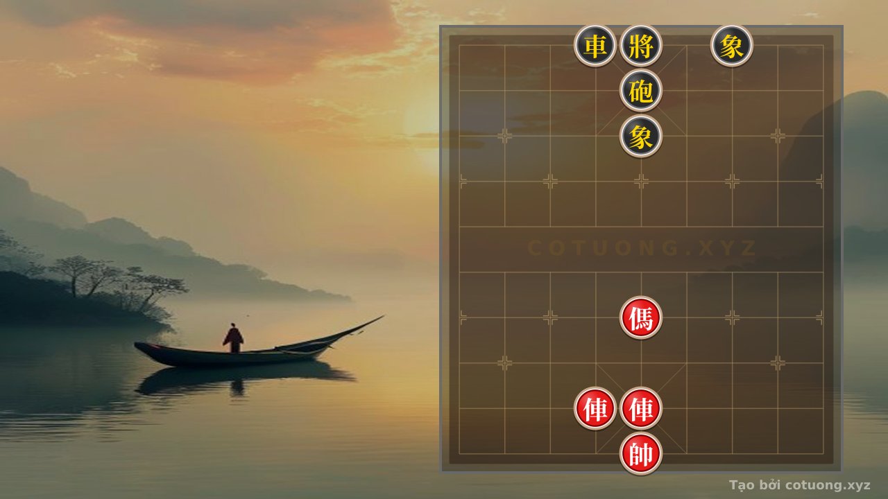 Thế cờ: Xiangqi: Red's Horse and Rooks vs. Black's Exposed Rook on the 10th File - Patience and Turning Point Tactics — Cờ Tướng Online