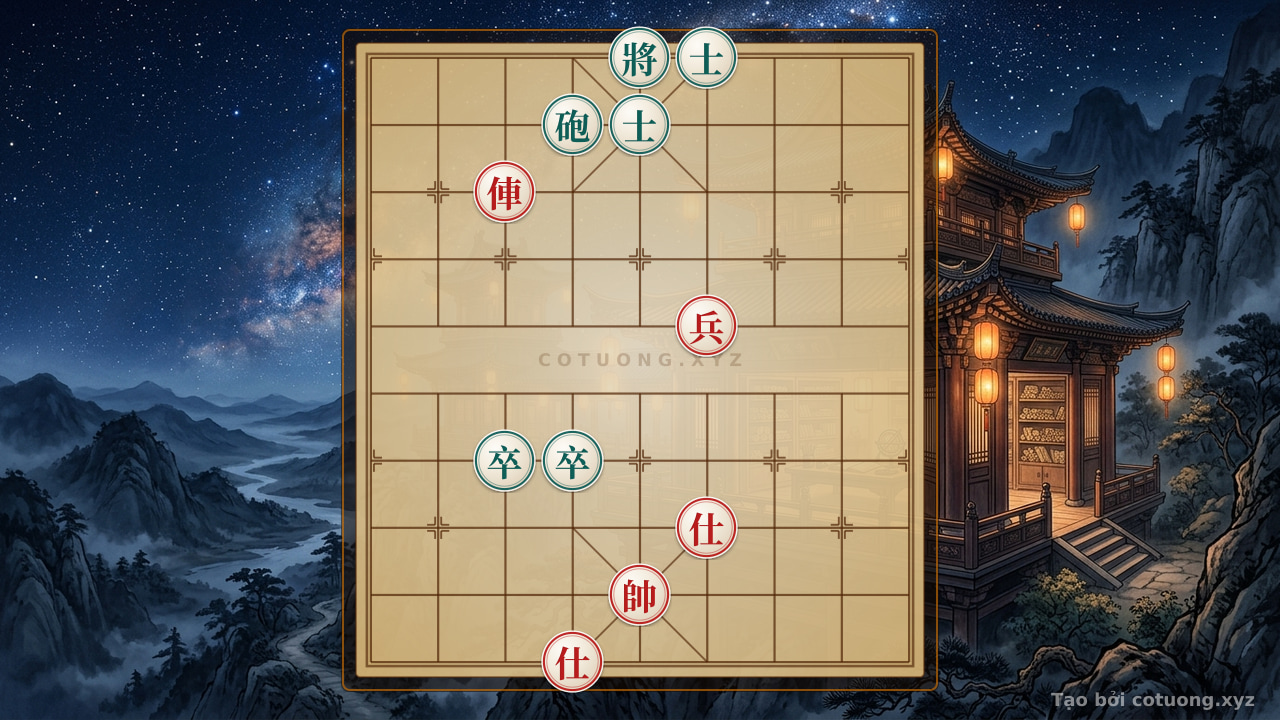 Thế cờ: Red General's Cannon vs. Red Chariot in the 9th File - Who Will Win? (Tactical Solution) — Cờ Tướng Online