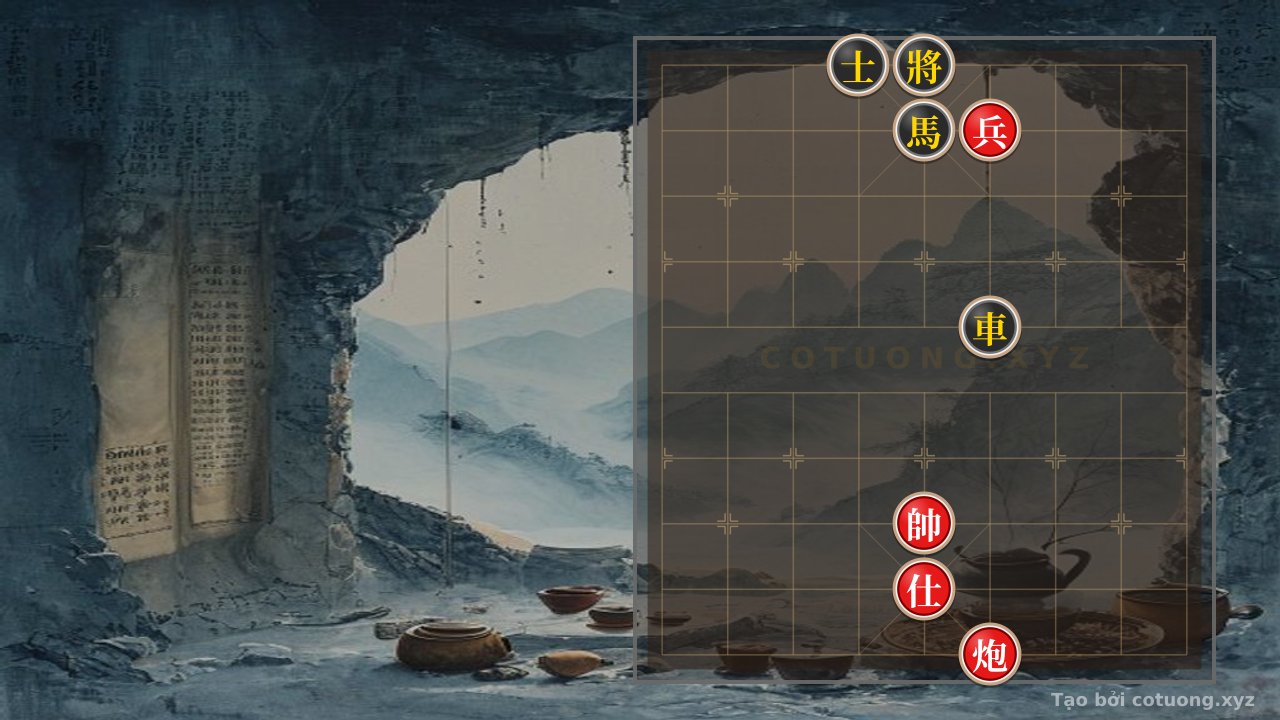 Thế cờ: Xiangqi Trap: Red Cannon and Pawn vs. Black Rook, Horse, and Advisor - The 3-Move Checkmate — Cờ Tướng Online