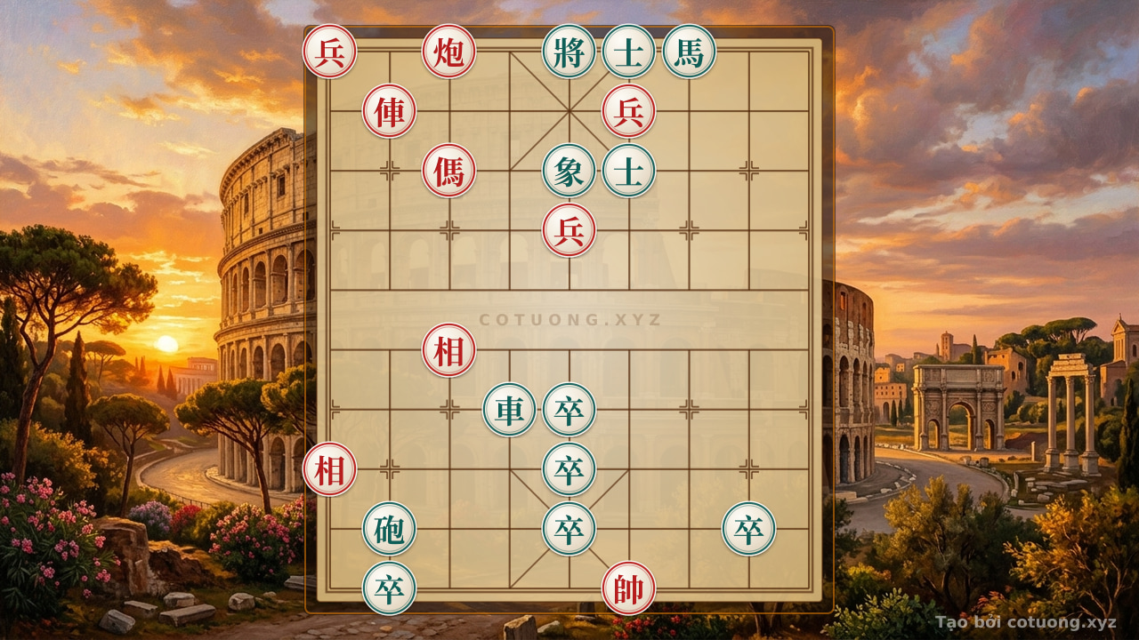 Thế cờ: Learning Xiangqi Tactics: Red's Rook vs Black's Rook on File 4 - Guide for Beginners — Cờ Tướng Online