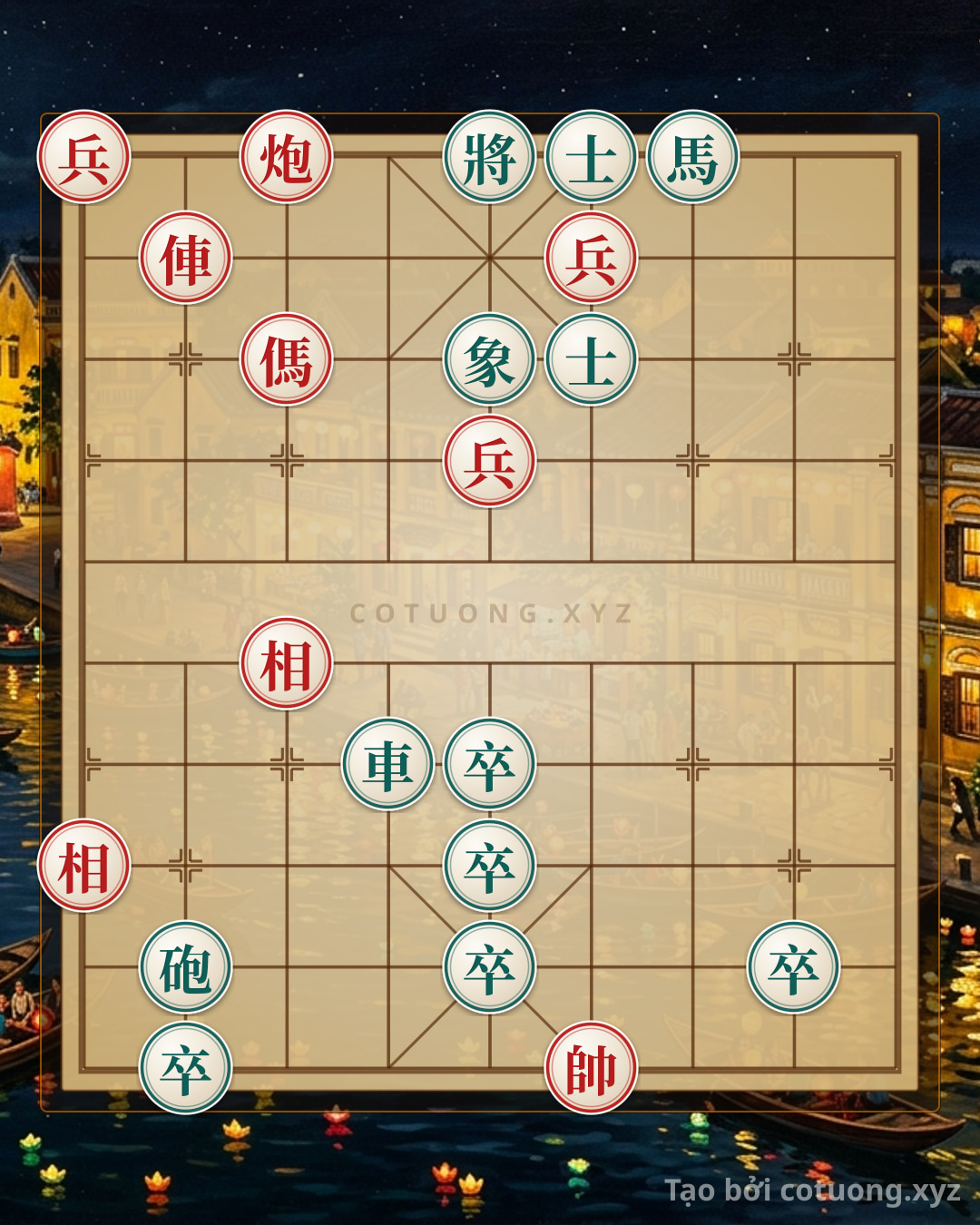 Challenge: Learning Xiangqi Tactics: Red's Rook vs Black's Rook on File 4 - Guide for Beginners - Can you solve it?
