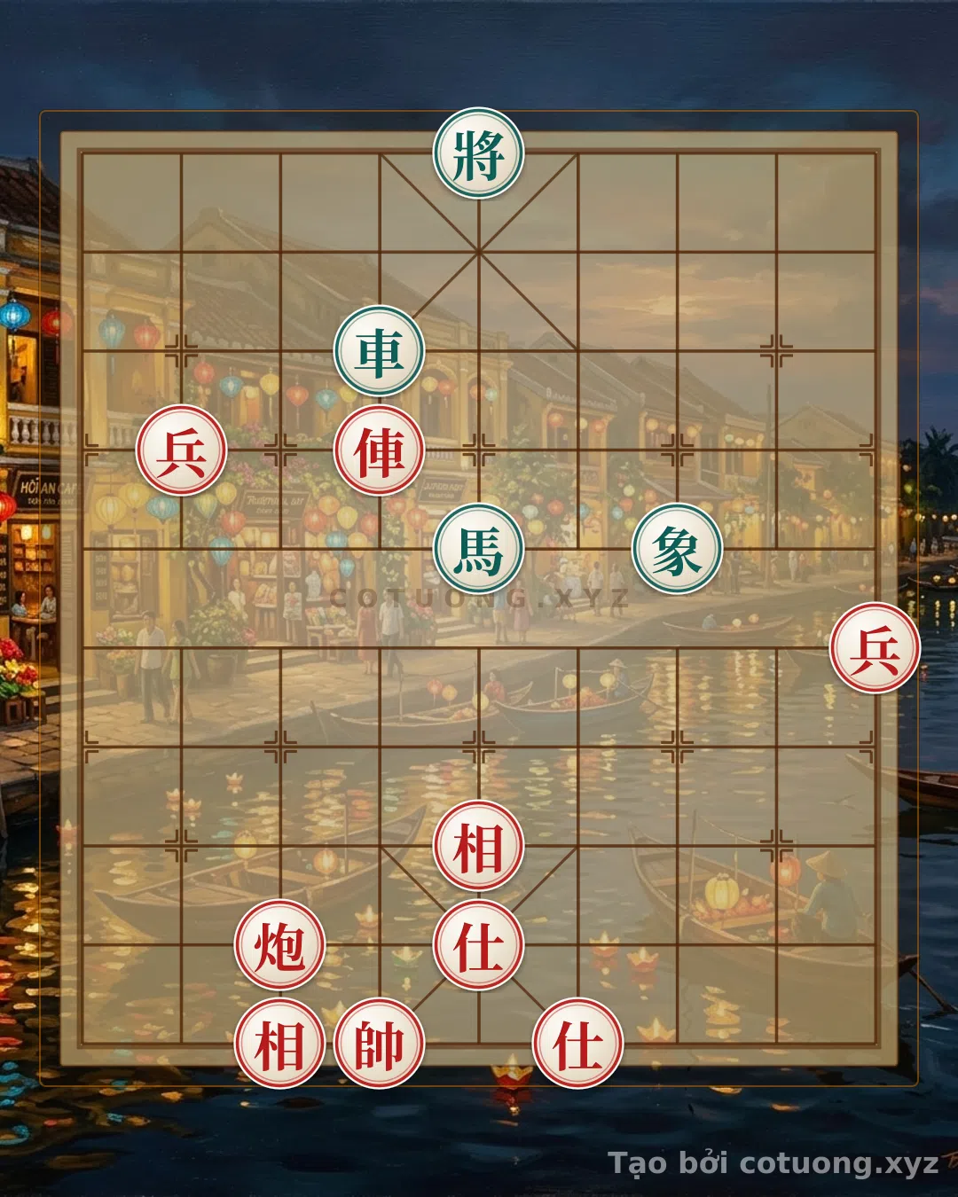 Thế cờ: Red Rook Retreats to 6th Rank 7: The Decisive Counterattack Strategy of the Red Rook in a Xiangqi Battle — Cờ Tướng Online