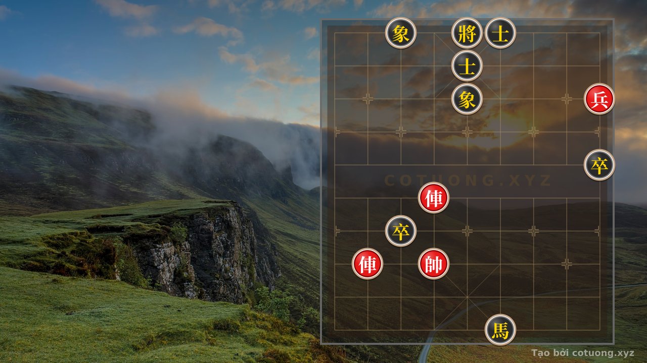 Thế cờ: Xiangqi: Red's Crushing Strategy - Chariot's Straight Attack, Black's Elephant Shattered — Cờ Tướng Online