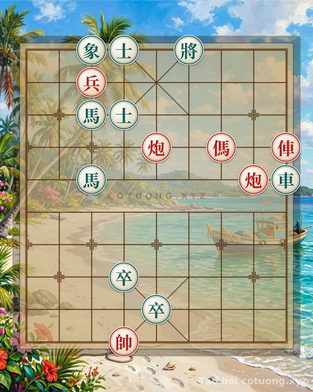 Thế cờ: Super Difficult Xiangqi: Red Chariot L1 Directly Attacks Black General - Who Can Solve It? — Cờ Tướng Online