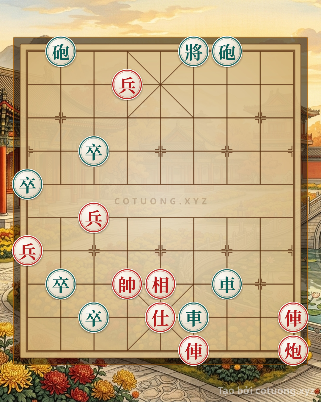 Challenge: The Ultimate Checkmate: 2 Rooks and 3 Cannons Crush 2 Rooks, 2 Cannons, and 4 Pawns in One Move! - Can you solve it?