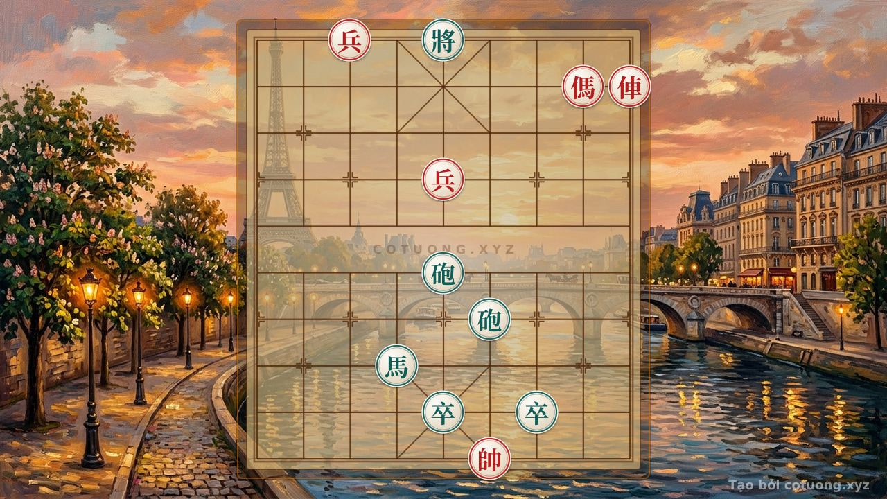 Thế cờ: The Ultimate Secret Move: Red Rook and Horse Break Through the Black Cannons - The Unbeatable Hidden Checkmate — Cờ Tướng Online