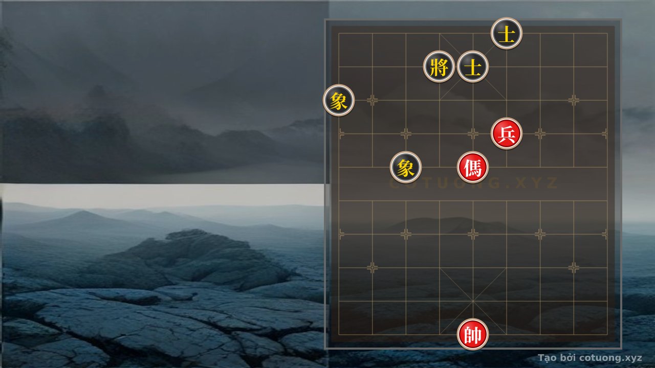 Thế cờ: Xiangqi Masterpiece: Red's Knight-Pawn Pressure vs. Black's Bishop-Rook Counterattack — Cờ Tướng Online