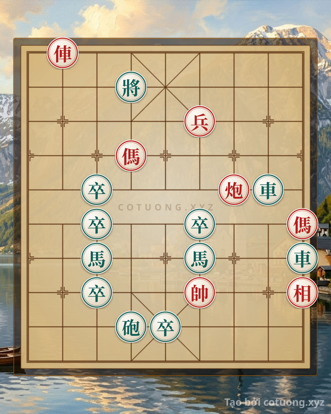 Challenge: The Xiangqi Battle on the Board: When the Red's Two Rooks and Two Cannons are Surrounded by Two Horses and Five Pawns - Can you solve it?