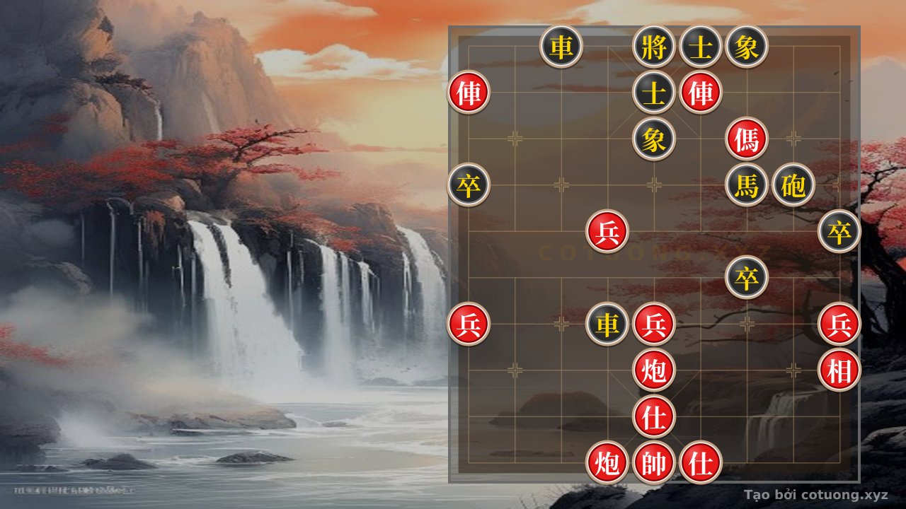 Thế cờ: Mastering Xiangqi: When 2 Rooks, 2 Cannons, Horse and 4 Pawns Clash with Double Rooks, Cannons and Horses - Checkmate in One Move — Cờ Tướng Online