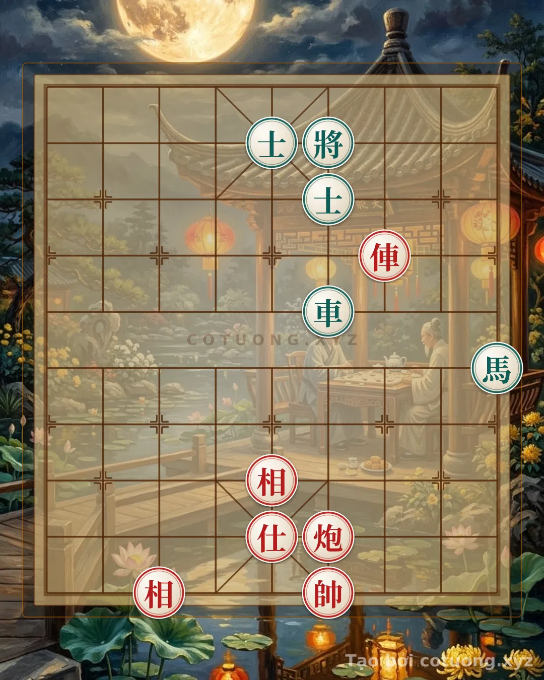 Thế cờ: Advanced Xiangqi Strategy: Red Cannon Dominates, Elephant Shatters Black Advisor's Defense on File 6 — Cờ Tướng Online