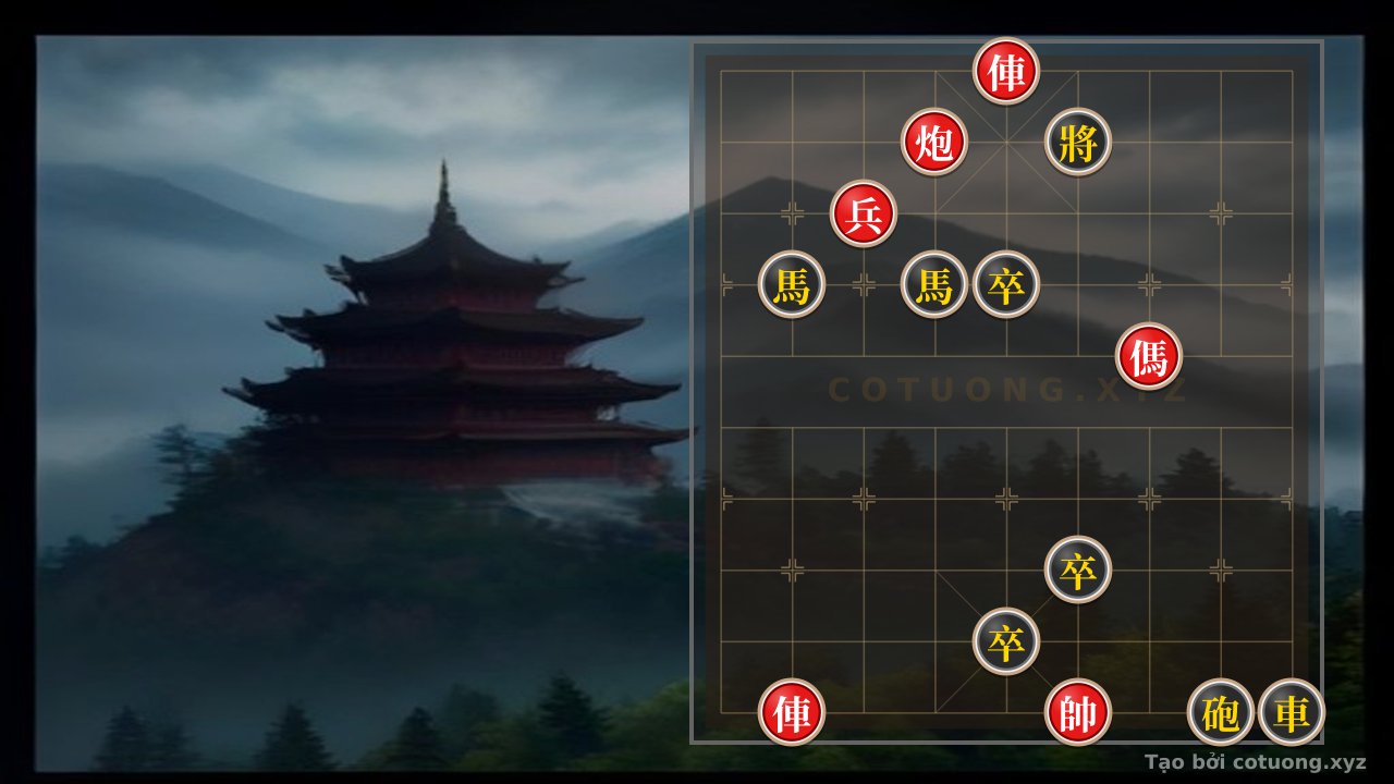 Thế cờ: Xiangqi: The Hidden Move of the Red Rook at 5th Rank 10 — Cờ Tướng Online